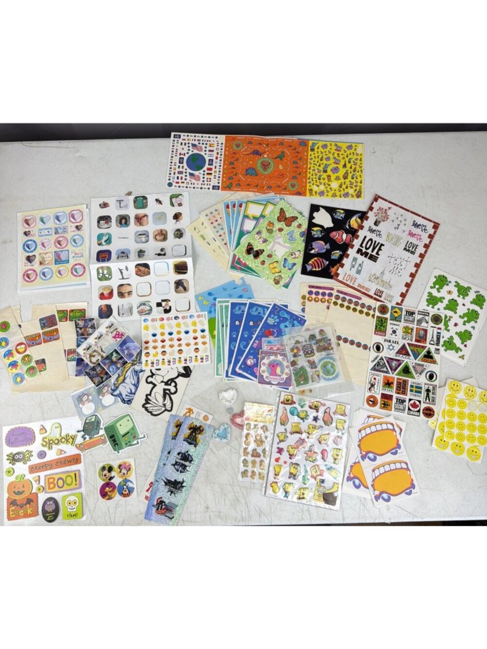 HUGE lot 80s 90s Y2K Stickers Hallmark MLP Blues Clues Animals Holidays VTG